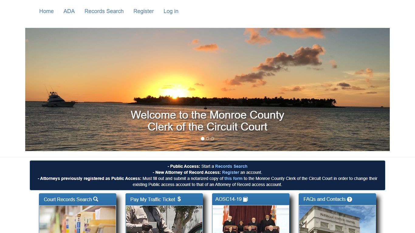 Monroe County Clerk of the Circuit Court Records Search