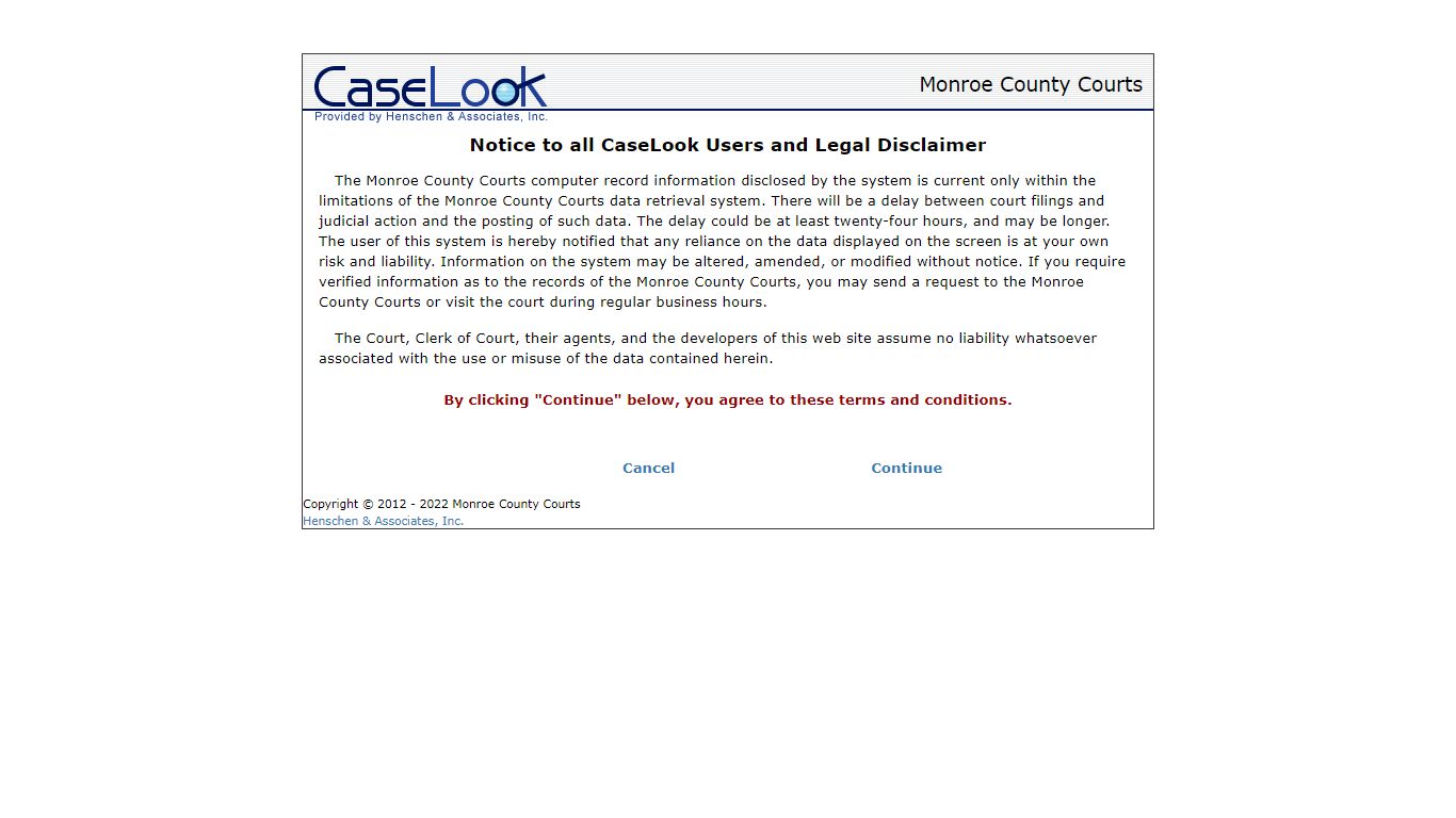 Monroe County Courts - Record Search